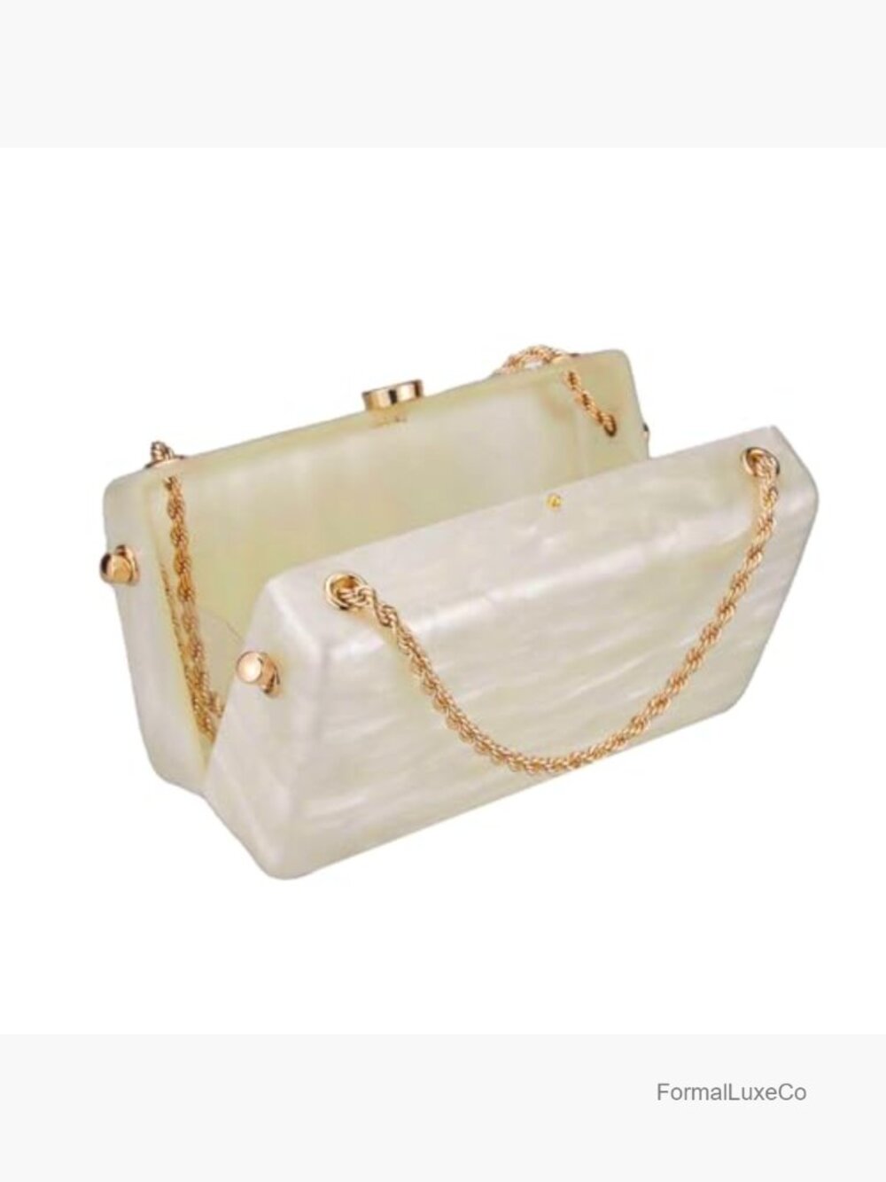 Acrylic Evening Clutch Box Handbag Chain Shoulder Bag for Wedding Prom Party - Picture 6 of 7